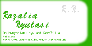 rozalia nyulasi business card